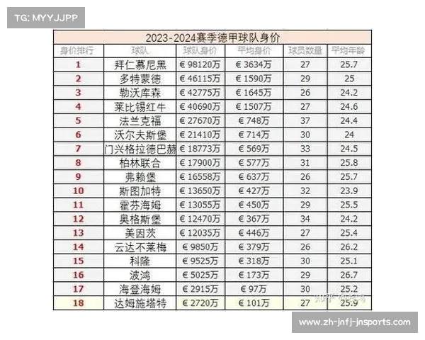 德甲各支球队年收入数据公开及财政能力排名
